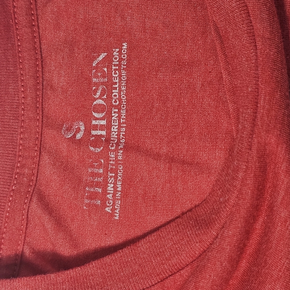 Red Graphic Tee with Artistic Design - Picture 11 of 11